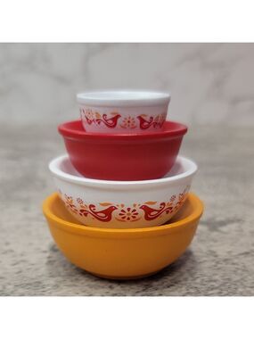 Stackable Friendship Miniature Pyrex Bowls Decorative Fidget Toy